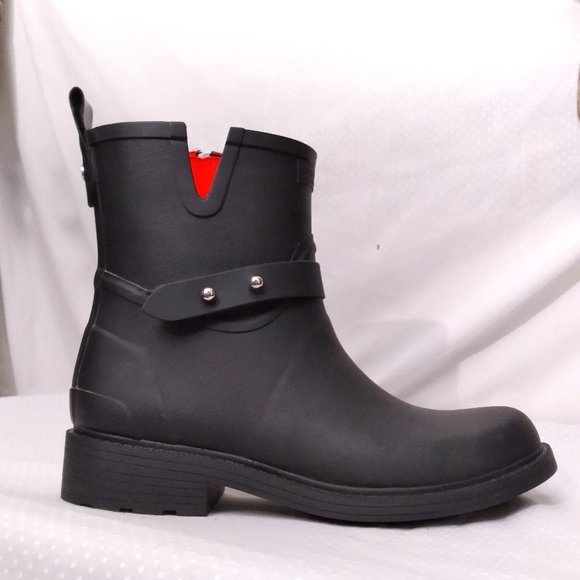 rag & bone Shoes - RAG & BONE Black Rubber Biker Boots, size 37